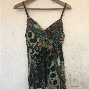Brown, Blue, and Green Cami